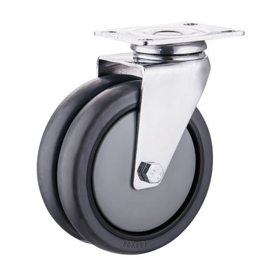 عجلات TPR 75mm 100mm 125mm PU عجلات عجلات مزدوجة صناعية