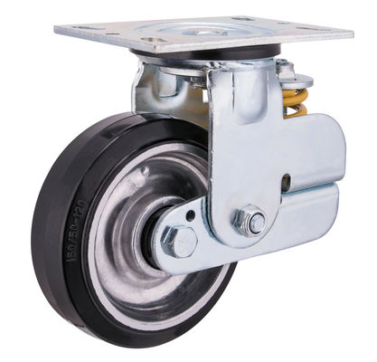 ألومنيوم القلب المطاطي الربيع محملة عجلات الديستور 150mm 200mm قطر