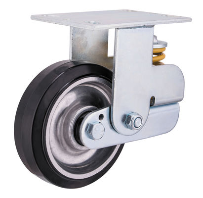 ألومنيوم القلب المطاطي الربيع محملة عجلات الديستور 150mm 200mm قطر
