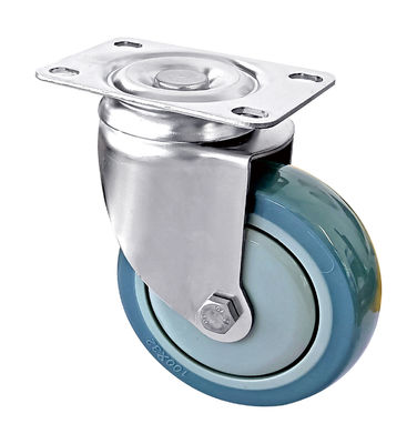 عجلات الفولاذ المقاوم للصدأ متوسطة الحمل قطرها 75mm 100mm 125mm
